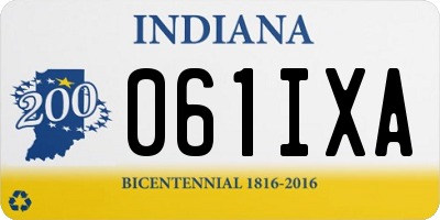 IN license plate 061IXA