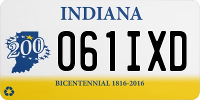 IN license plate 061IXD