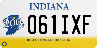 IN license plate 061IXF