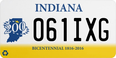 IN license plate 061IXG