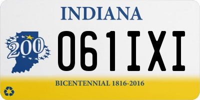 IN license plate 061IXI