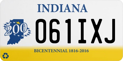 IN license plate 061IXJ