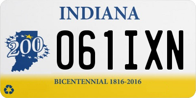 IN license plate 061IXN