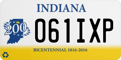 IN license plate 061IXP