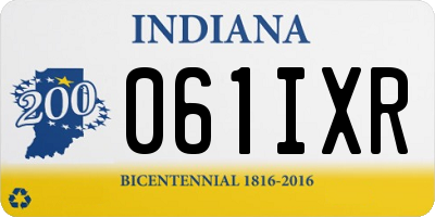 IN license plate 061IXR