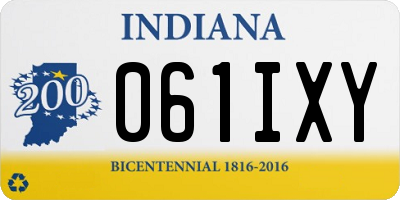 IN license plate 061IXY