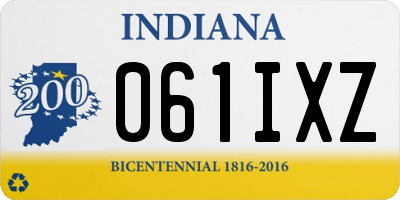 IN license plate 061IXZ