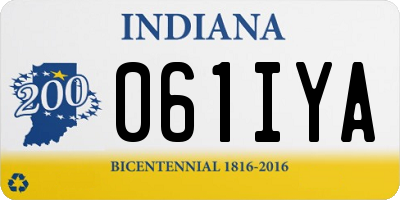 IN license plate 061IYA