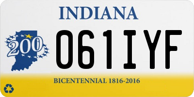 IN license plate 061IYF