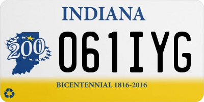 IN license plate 061IYG