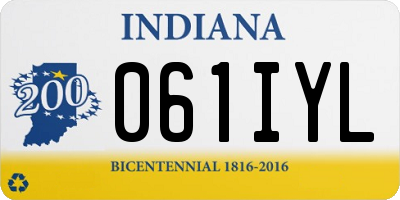 IN license plate 061IYL