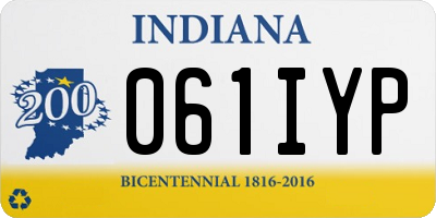 IN license plate 061IYP
