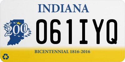 IN license plate 061IYQ