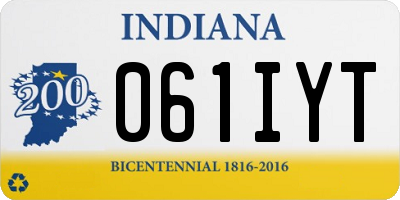 IN license plate 061IYT