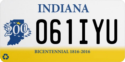 IN license plate 061IYU