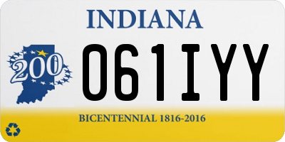 IN license plate 061IYY