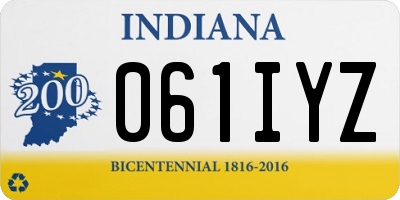 IN license plate 061IYZ