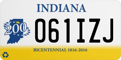 IN license plate 061IZJ