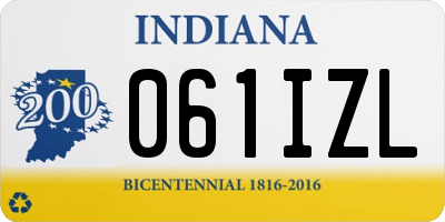 IN license plate 061IZL