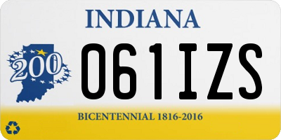 IN license plate 061IZS