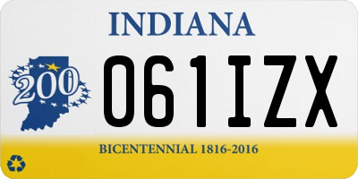 IN license plate 061IZX