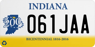 IN license plate 061JAA