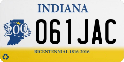 IN license plate 061JAC