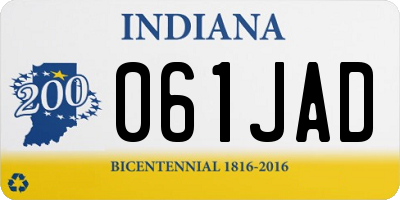 IN license plate 061JAD