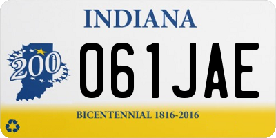 IN license plate 061JAE