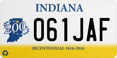 IN license plate 061JAF