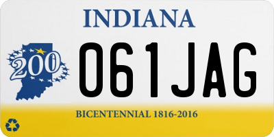 IN license plate 061JAG