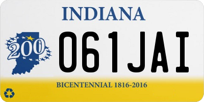 IN license plate 061JAI