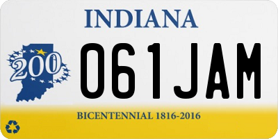 IN license plate 061JAM