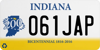 IN license plate 061JAP