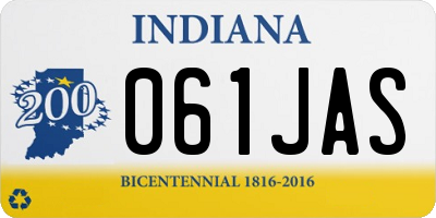 IN license plate 061JAS