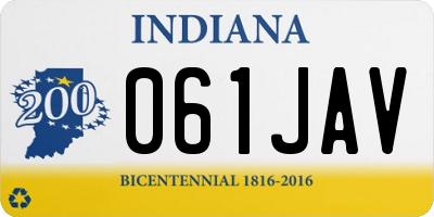 IN license plate 061JAV