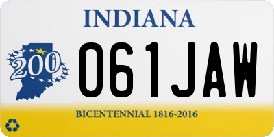 IN license plate 061JAW