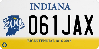 IN license plate 061JAX
