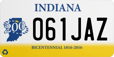 IN license plate 061JAZ
