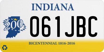 IN license plate 061JBC
