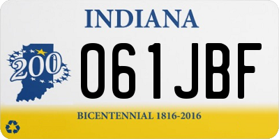IN license plate 061JBF