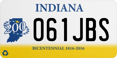 IN license plate 061JBS