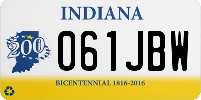 IN license plate 061JBW