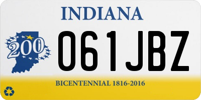 IN license plate 061JBZ