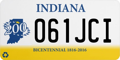 IN license plate 061JCI