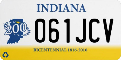 IN license plate 061JCV