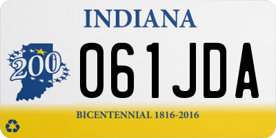 IN license plate 061JDA