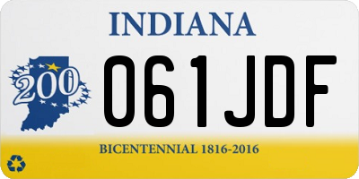 IN license plate 061JDF