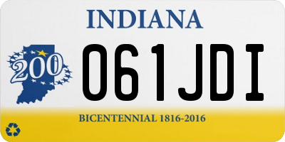 IN license plate 061JDI