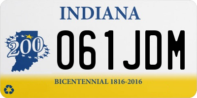 IN license plate 061JDM
